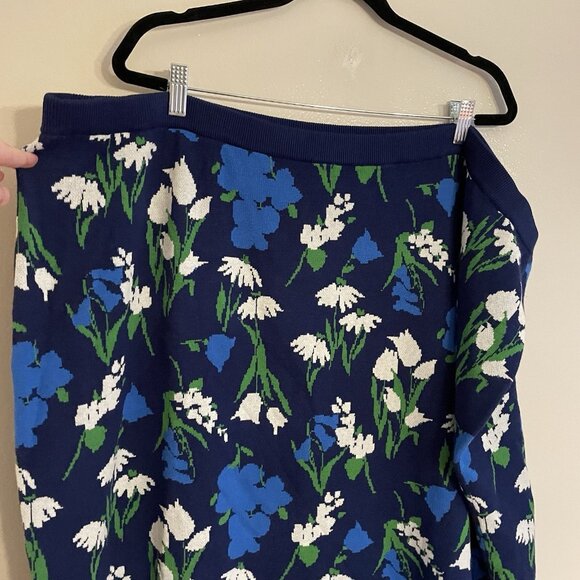 Kate Spade X Target Women 4X Preppy Mixed Floral Knit Sweater Midi Skirt NWOT - Picture 4 of 8